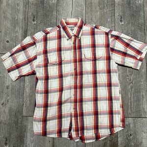 Men’s size L pearl snap button up
